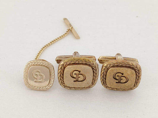 Dior Gold Plated Cufflinks