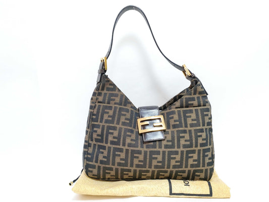 FENDI Zucca Mamma Bucket Shoulder Bag