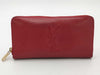 Yves Saint Laurent round zipper red wallet