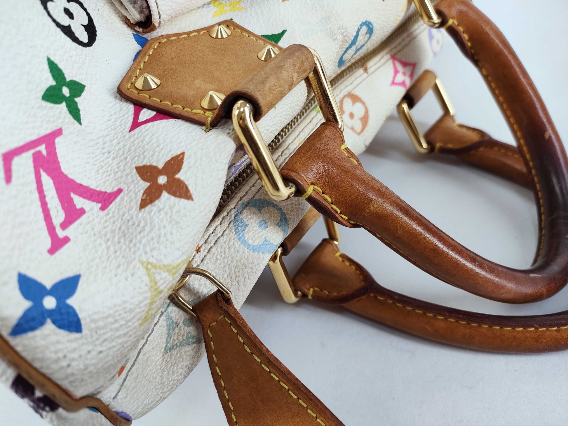 LOUIS VUITTON Monogram Multicolore Vuitton Multi Blanc Speedy 30 SP0024 Boston Bag