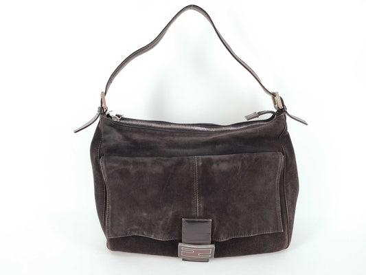 FENDI Mamma W30 Suede Shoulder Bag