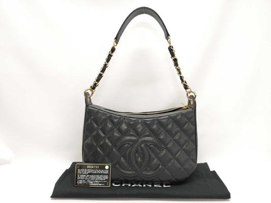 CHANEL Caviar Scholtan Shoulder Bag