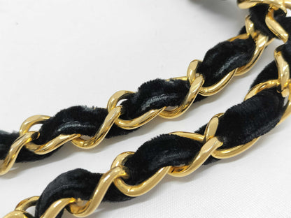 CHANEL Matelasse Chain Shoulder Bag Velvet Shoulder Bag