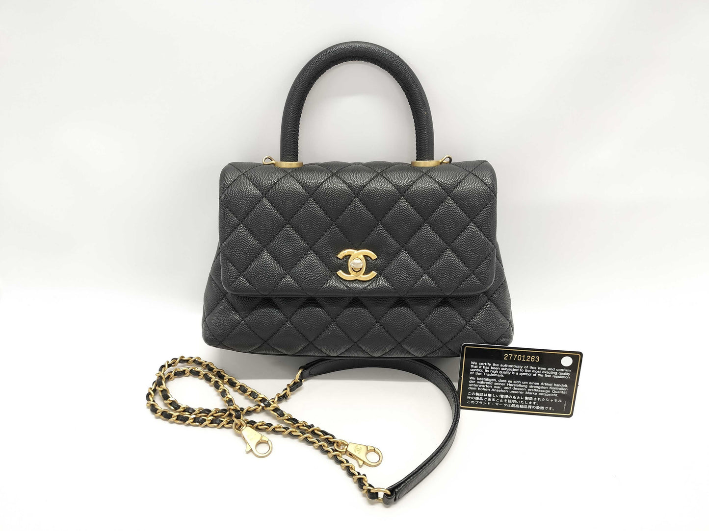 CHANEL Caviar 2-Way Handbag