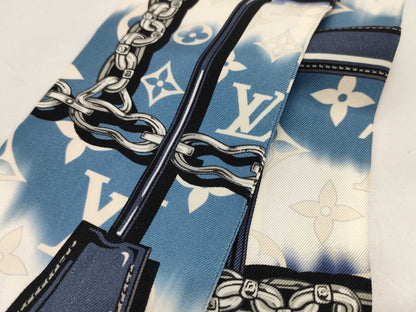 LOUIS VUITTON Monogram Silk Bandeau Blue Other Accessories