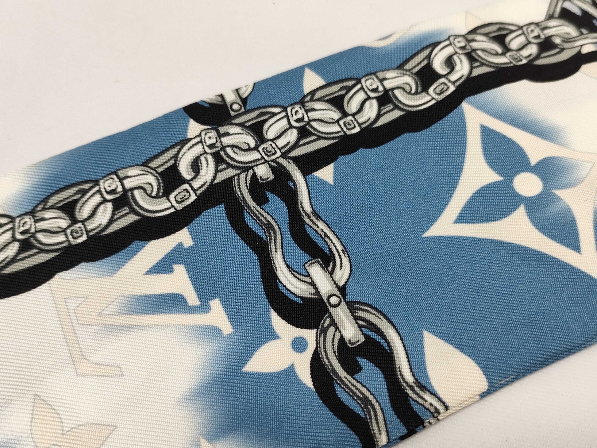 LOUIS VUITTON Monogram Silk Bandeau Blue Other Accessories