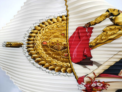 HERMES Pleated Carre Scarf