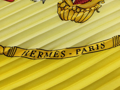 HERMES Pleated Carre Scarf