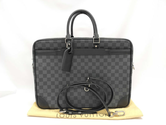 LOUIS VUITTON Damier Graphite Porte-Document Voyage GM Briefcase Business Bag