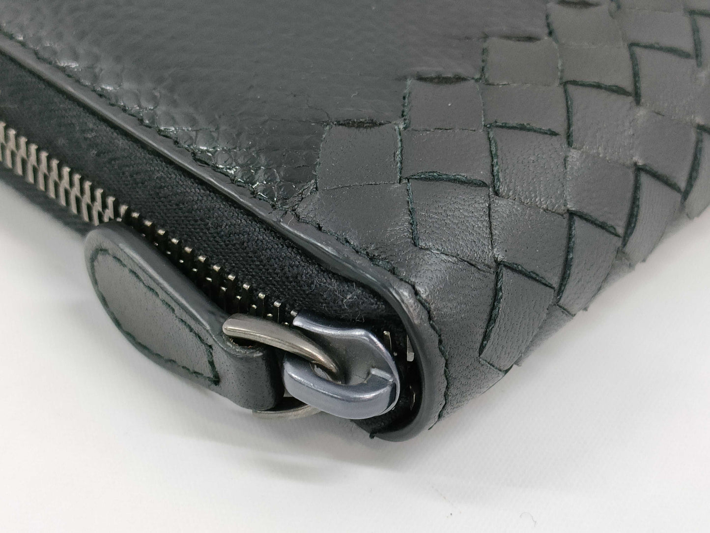 BOTTEGA VENETA Intrecciato Wallet in Black Python