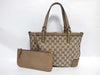 GUCCI GG Canvas 269878 GG Tote Bag Canvas/Leather Beige Tote Bag