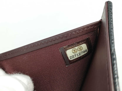 CHANEL Matelasse Caviar Leather Tri-fold Wallet, No. 22, Black