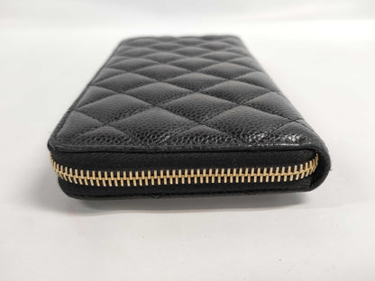 CHANEL CHANEL Matelasse Caviar Leather Long Wallet, 24th Series, Box, Bag, Cards, and Stickers Included