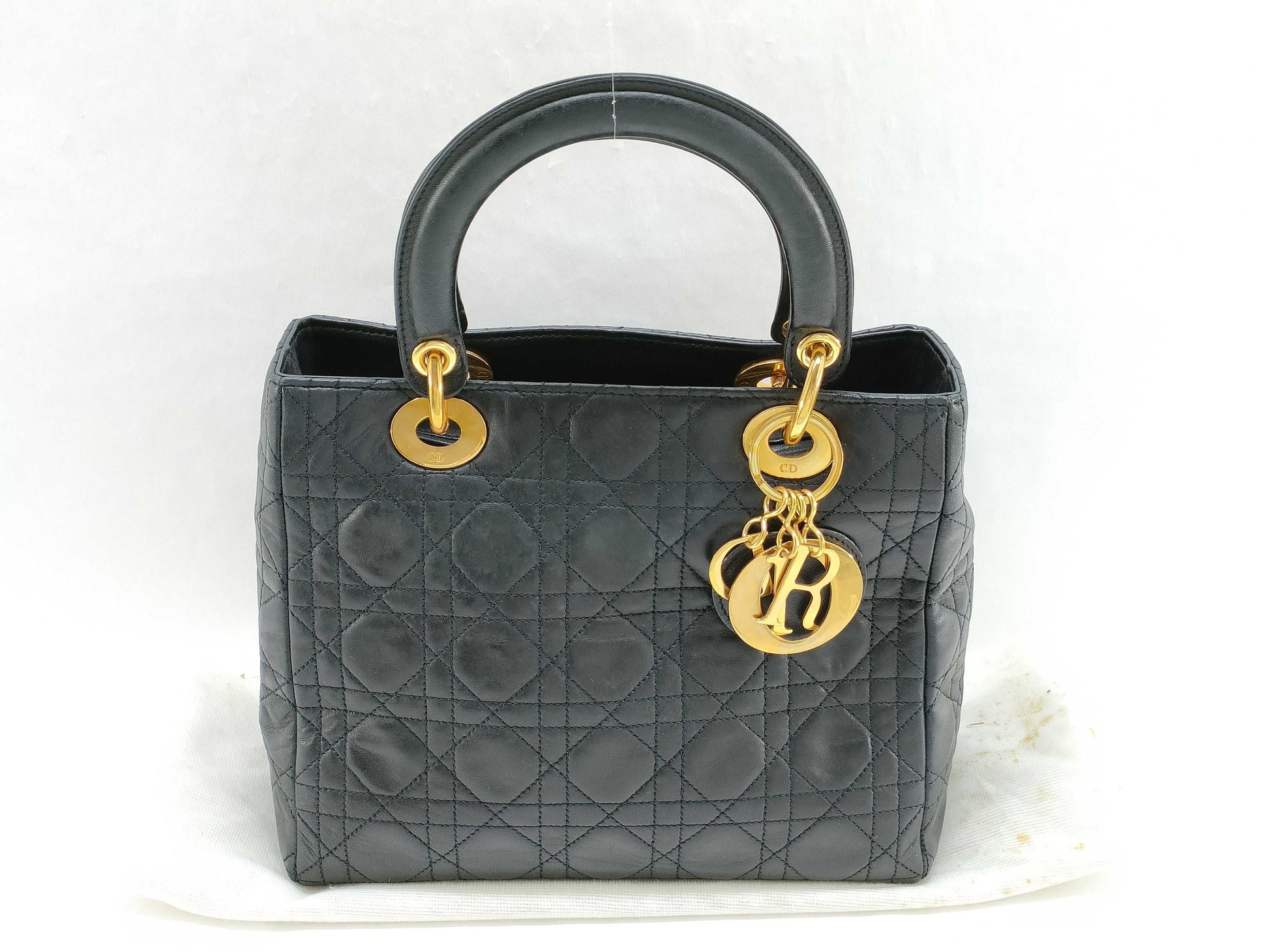 Dior Lady Dior Cannage Handbag Dust Bag Handbag