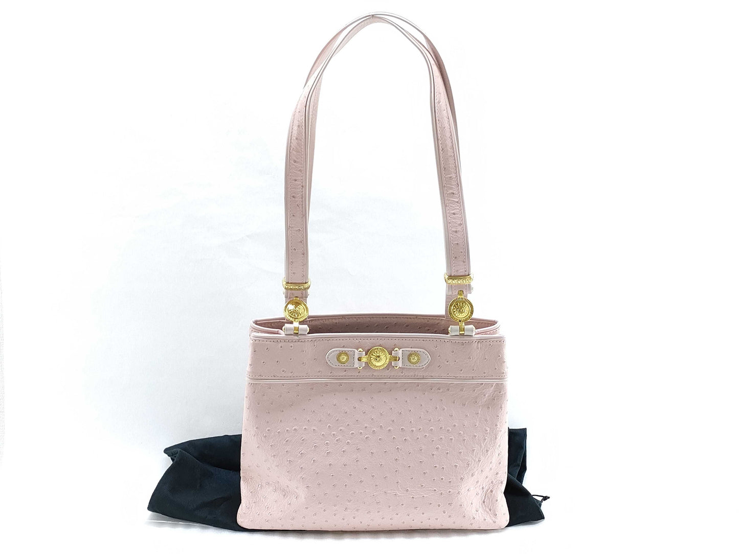 VERSACE Versace Ostrich Tote Bag Handbag Dust Bag Tote Bag