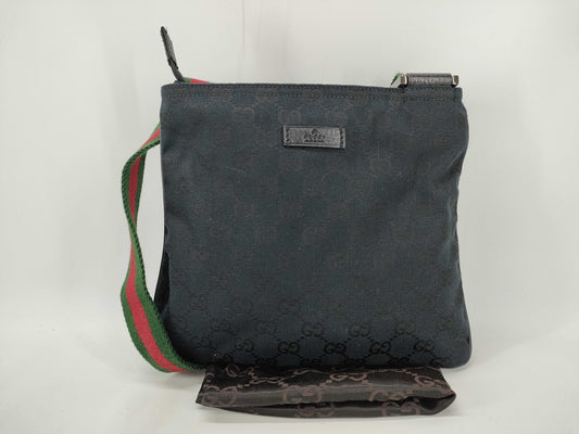 GUCCI GG Canvas Shoulder Bag with Dust Bag