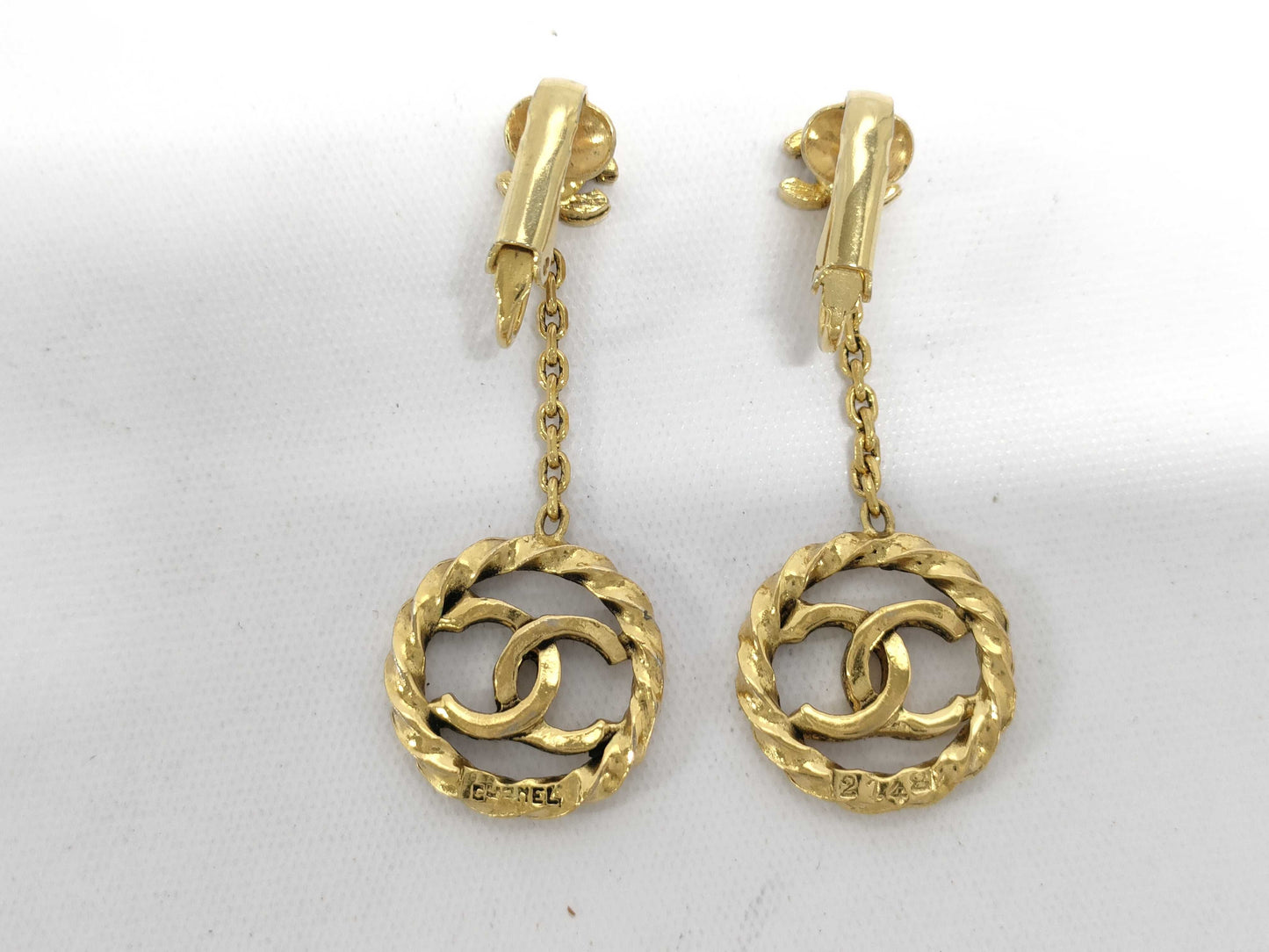CHANEL Coco Mark Earrings Pair 2148 Earrings