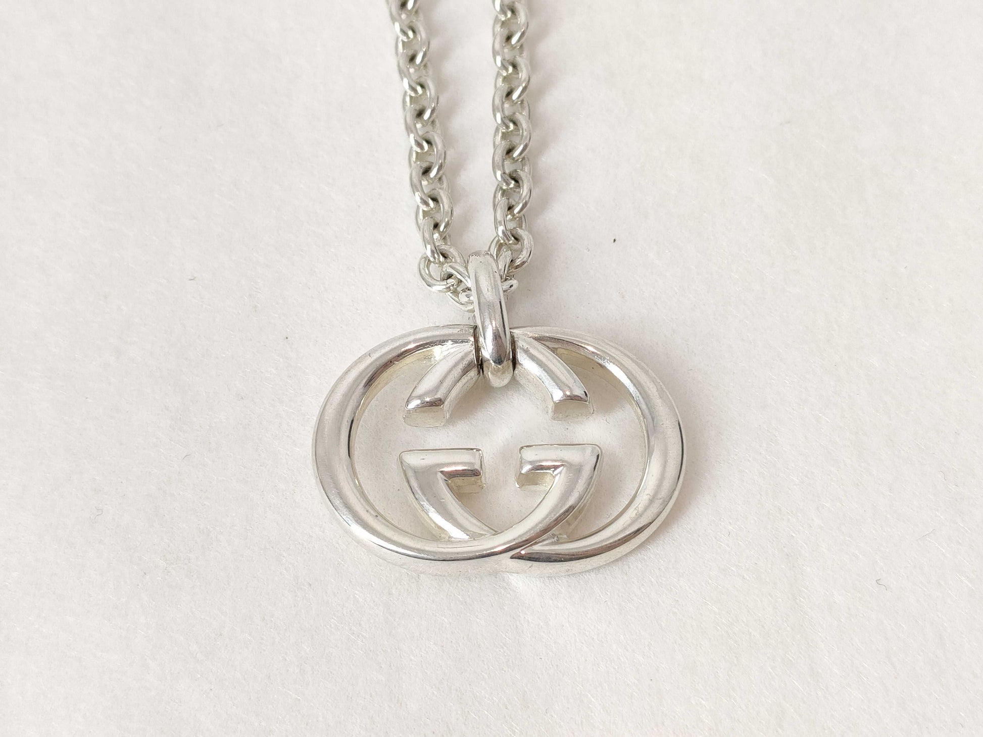 GUCCI Interlocking G Necklace 925 26g Necklace