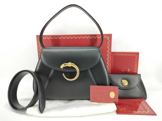 Cartier Panther Leather Handbag