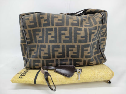FENDI Zucca pattern pouch with locking hardware