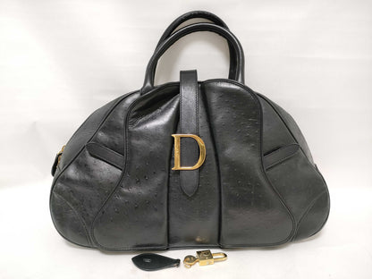 Dior Ostrich Double Saddle Handbag