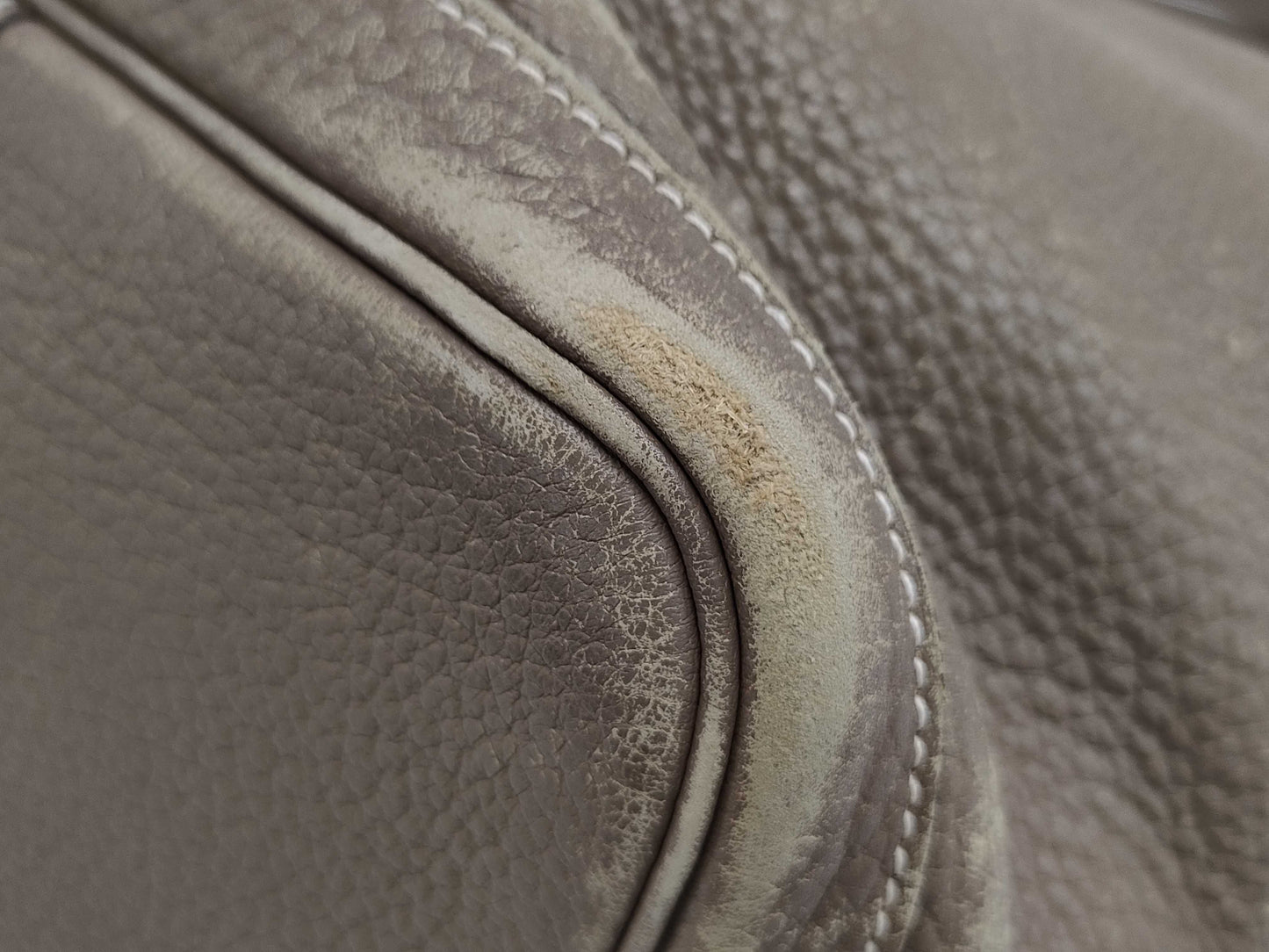 HERMES Garden Party PM □N Stamp 2010 Negonda Etoupe Tote Bag