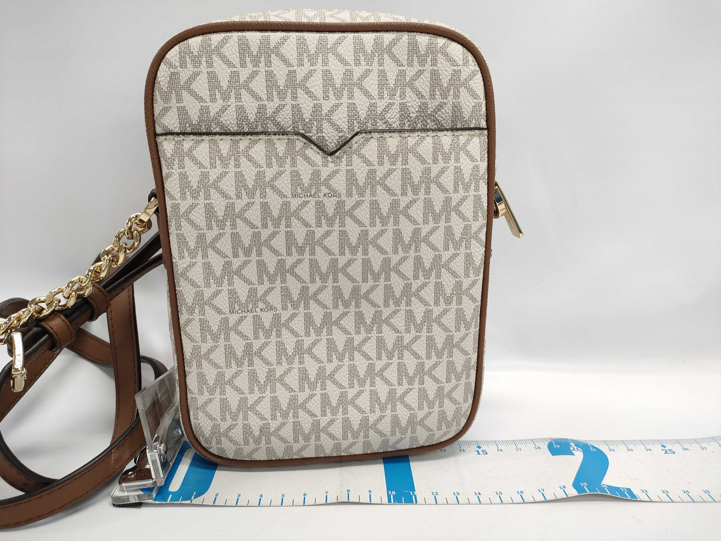 Michael Kors MK Signature White Shoulder Bag