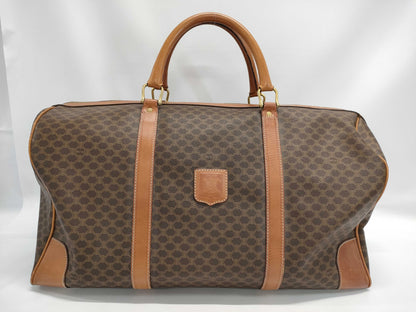 CELINE Macadam Boston Bag in Brown Leather with Padlock