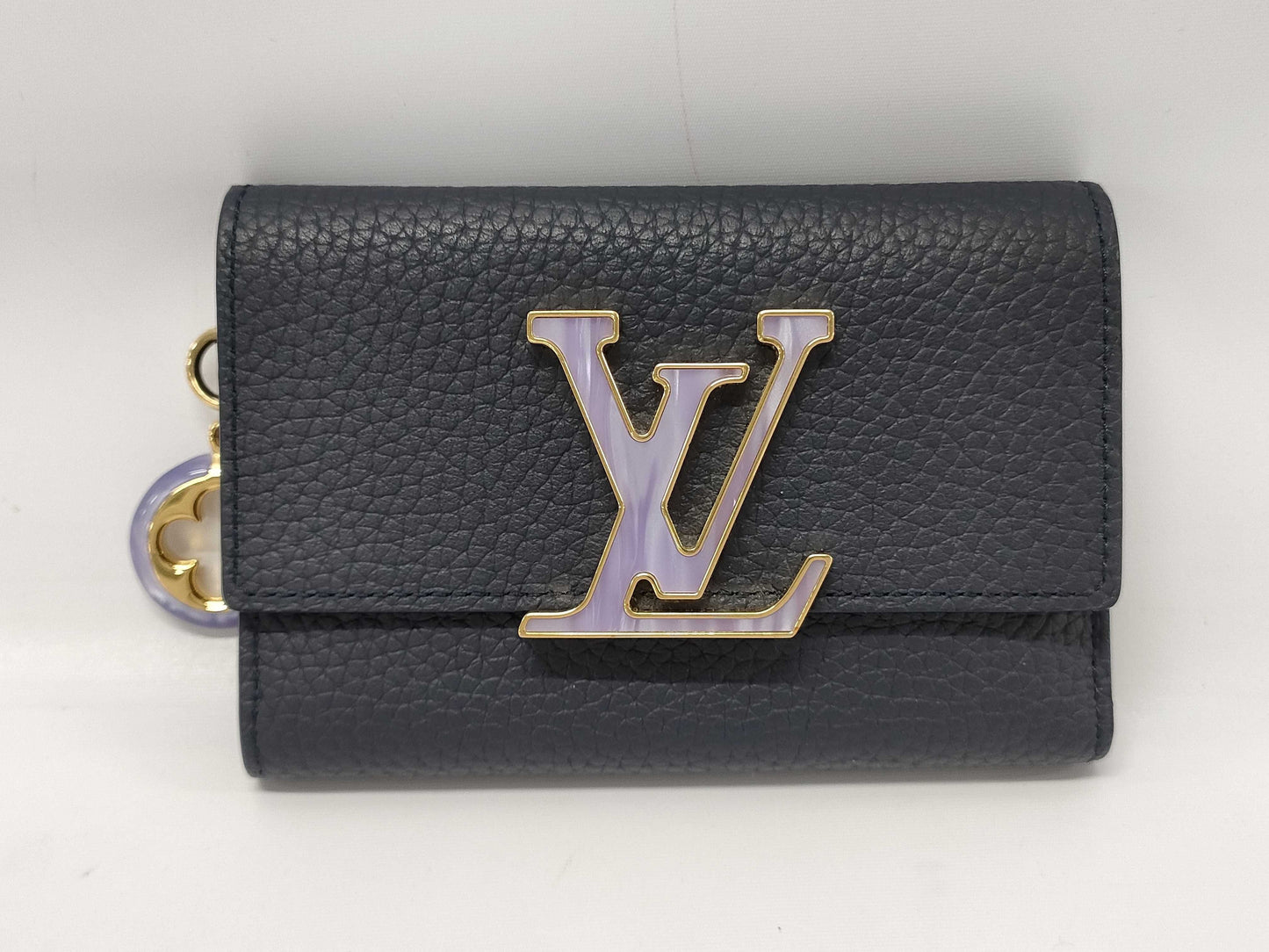 LOUIS VUITTON M14664 Taurillon Leather Portefeuille Capucines Compact Wallet, RFID Verified, Box and Dust Bag Included