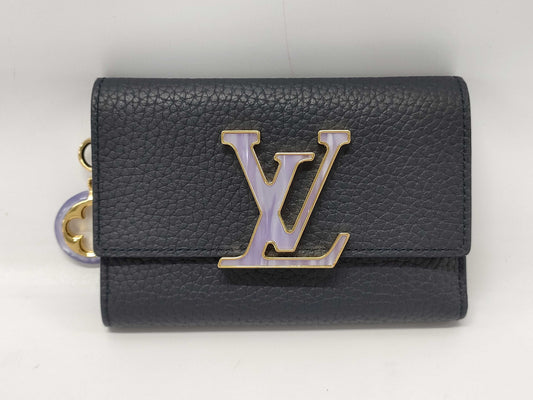LOUIS VUITTON M14664 Taurillon Leather Portefeuille Capucines Compact Wallet, RFID Verified, Box and Dust Bag Included