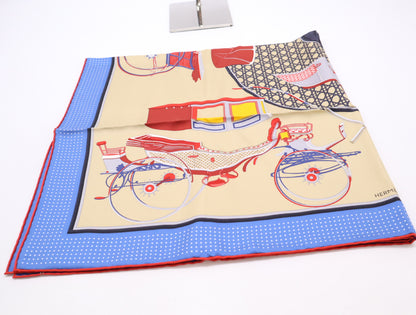 HERMES Silk Carré 90 LA PERRIERE Scarf with Box
