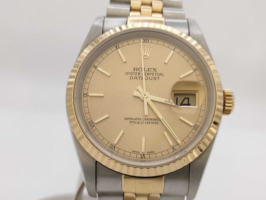 ROLEX 16233 P456615 Champagne Dial Boys' Watch