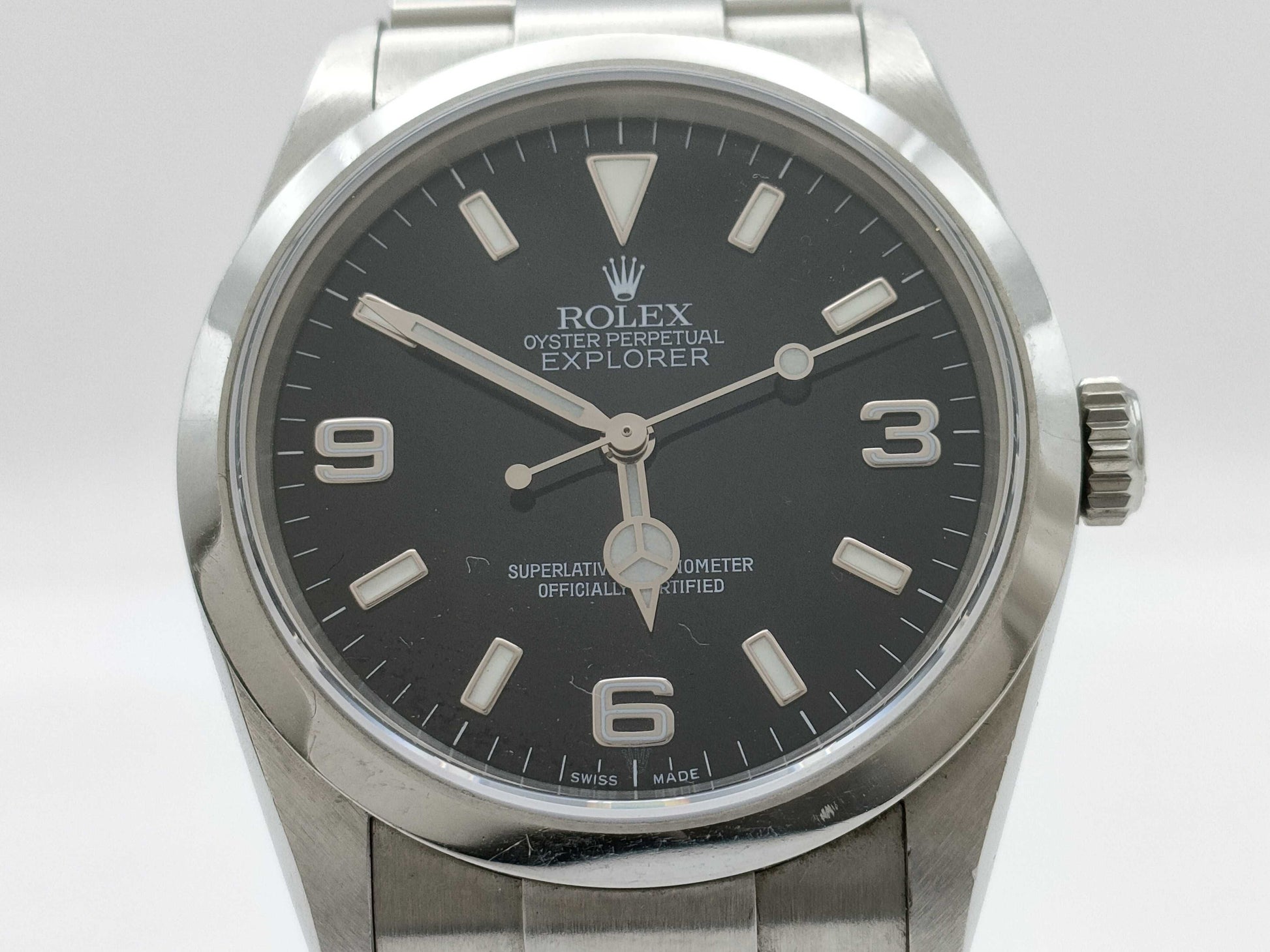 ROLEX 114270 Z196803 Black Dial Oyster Bracelet Men's Watch