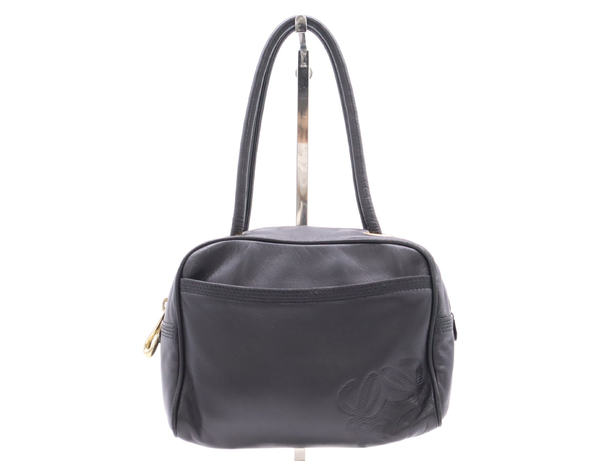 LOEWE Nappa Leather Anagram Handbag Black Handbag