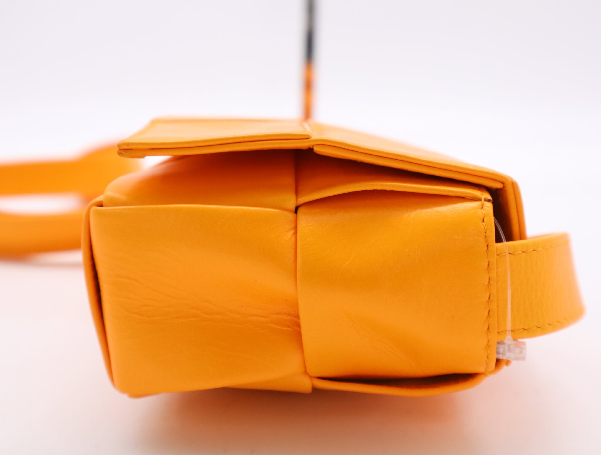 BOTTEGA VENETA Intrecciato Maxi Intrecciato Candy Cassette Shoulder Bag, Orange, with Dust Bag