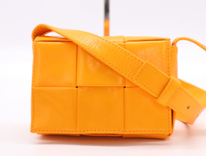 BOTTEGA VENETA Intrecciato Maxi Intrecciato Candy Cassette Shoulder Bag, Orange, with Dust Bag