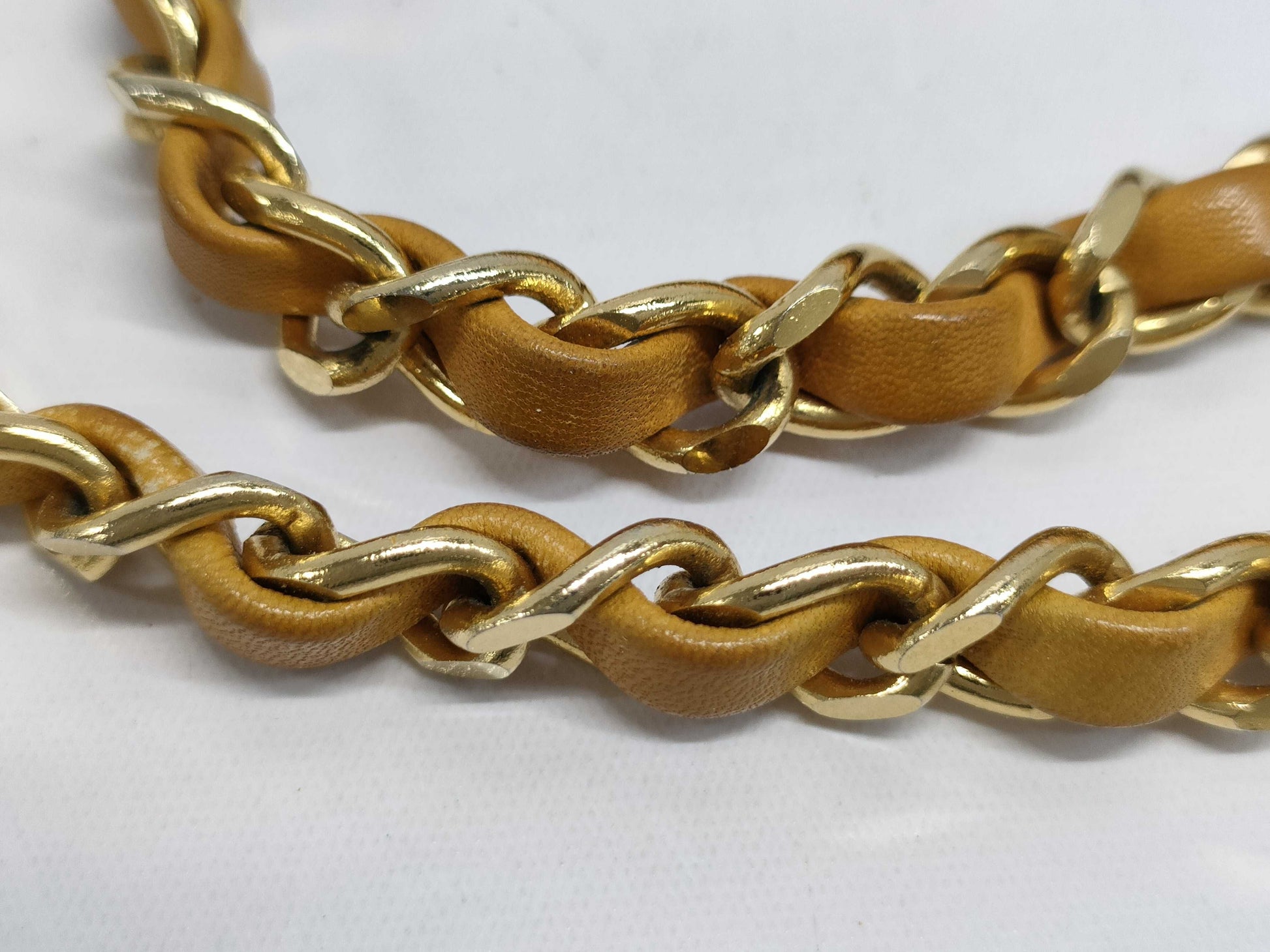 CHANEL Lambskin Chain Tote Bag with GD Hardware, Orange Shoulder Bag