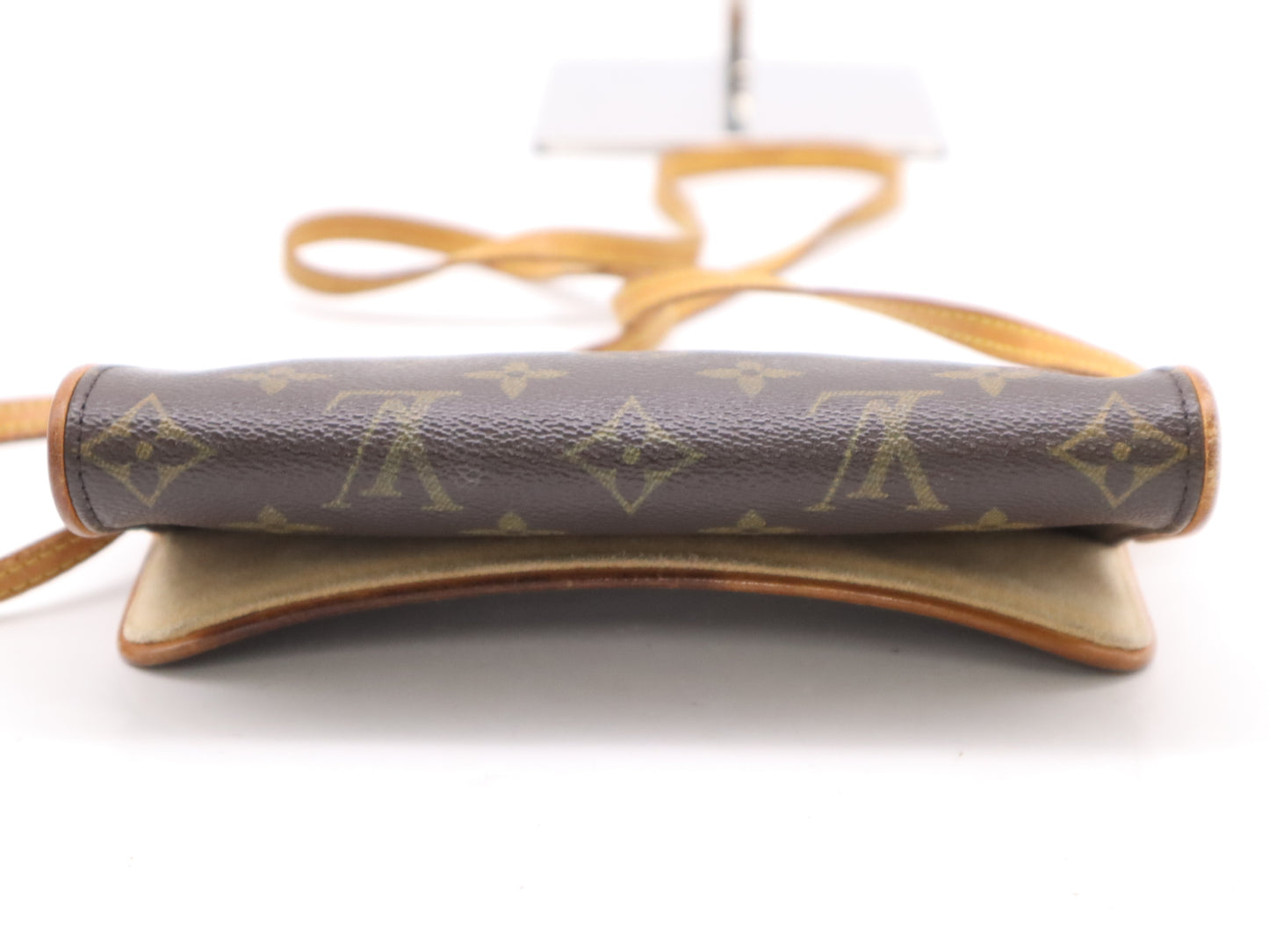 LOUIS VUITTON Monogram M51854 Monogram Pochette Twin PM Clutch Bag with Shoulder Strap