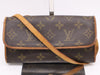 LOUIS VUITTON Monogram M51854 Monogram Pochette Twin PM Clutch Bag with Shoulder Strap