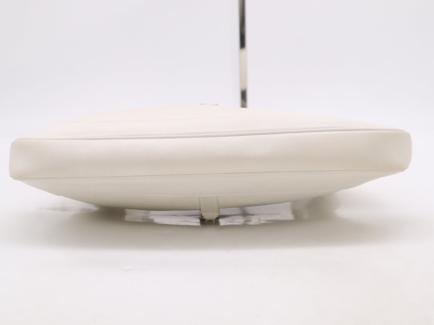 GUCCI 001-4015 Leather Chain Shoulder Bag White Shoulder Bag