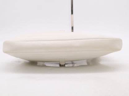 GUCCI 001-4015 Leather Chain Shoulder Bag White Shoulder Bag