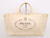 PRADA Canvas Canapa Tote Bag, Beige