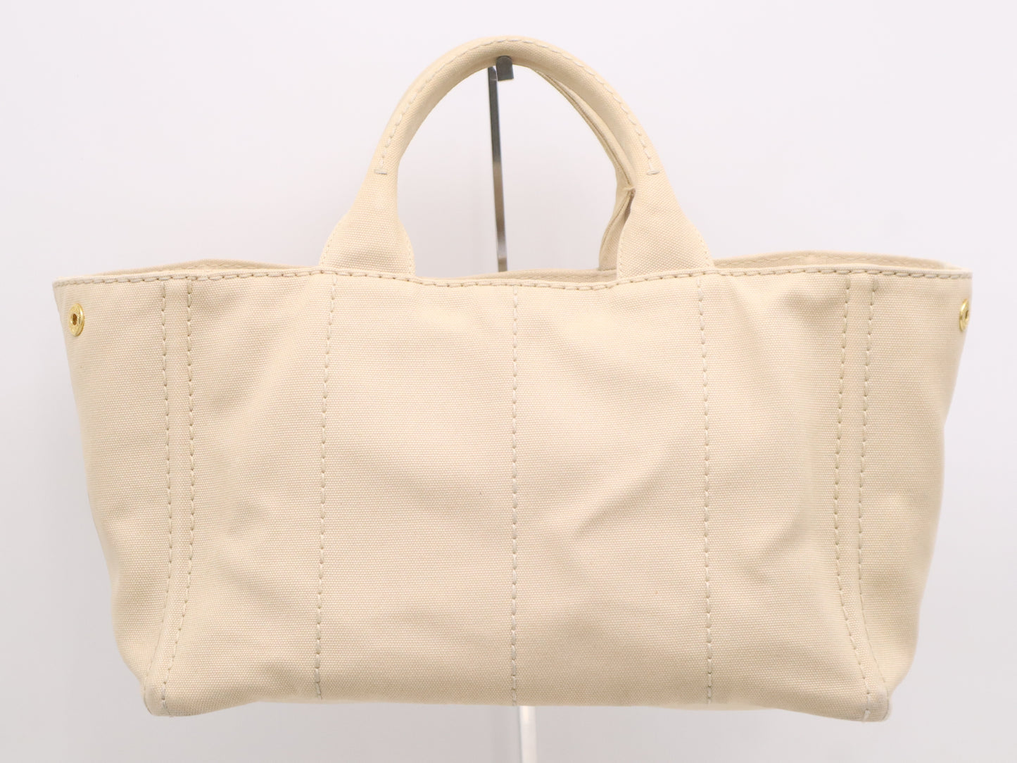 PRADA Canvas Canapa Tote Bag, Beige