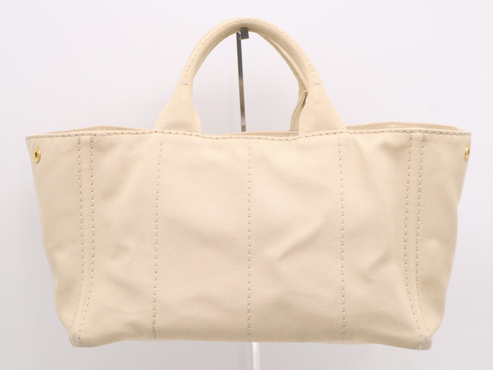 PRADA Canvas Canapa Tote Bag, Beige