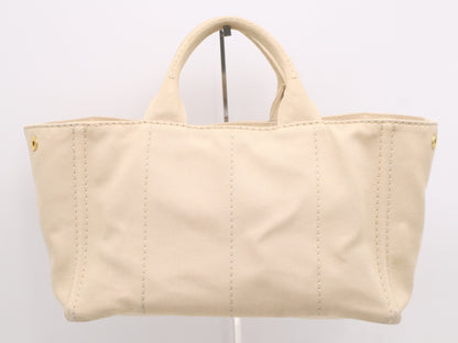 PRADA Canvas Canapa Tote Bag, Beige
