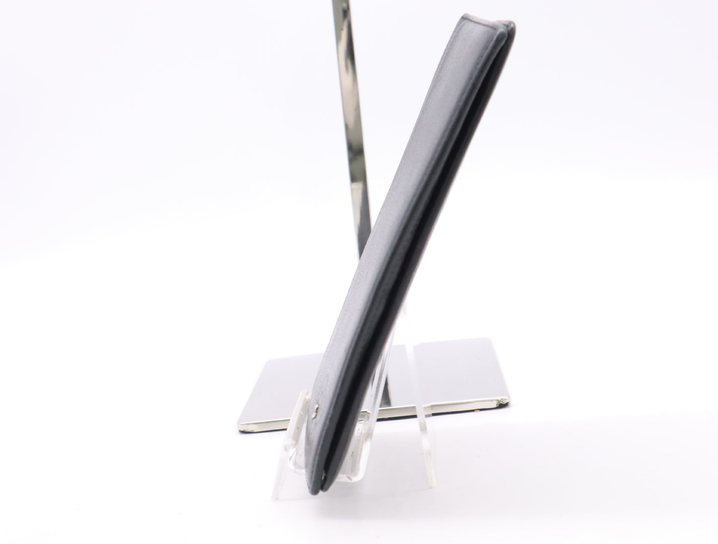 CHANEL Camellia Leather Wallet, Black, 12831354