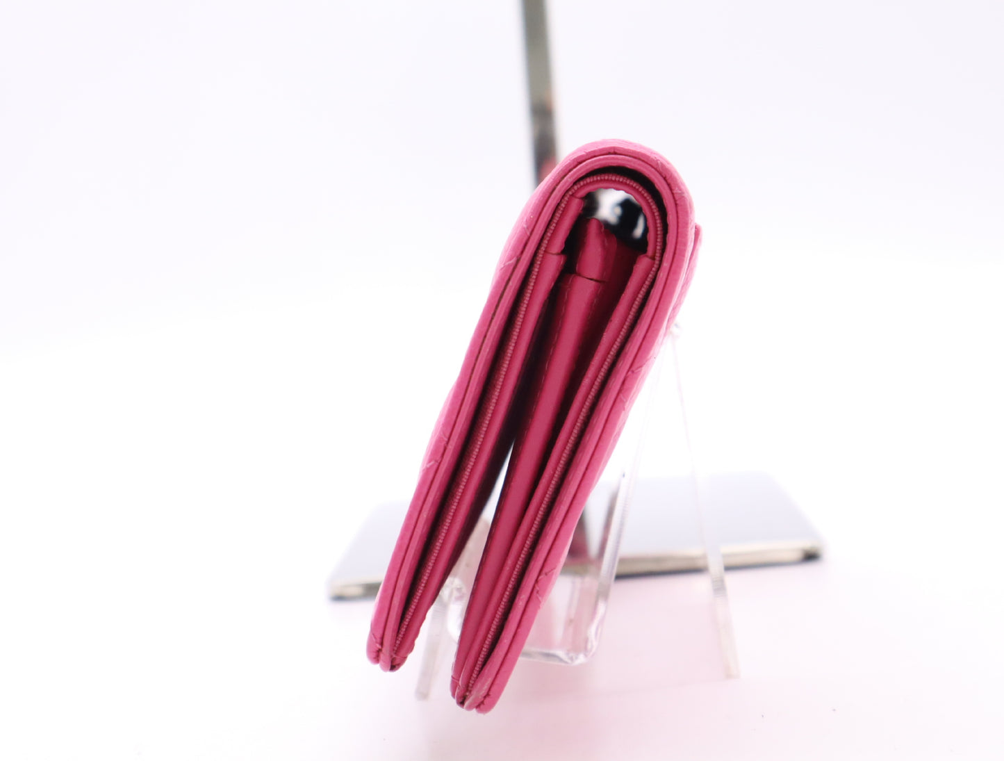 CHANEL Caviar Skin Matelasse Long Wallet with Coco Mark SV Hardware and Pink Seal, 21086404, Box and Dust Bag Included