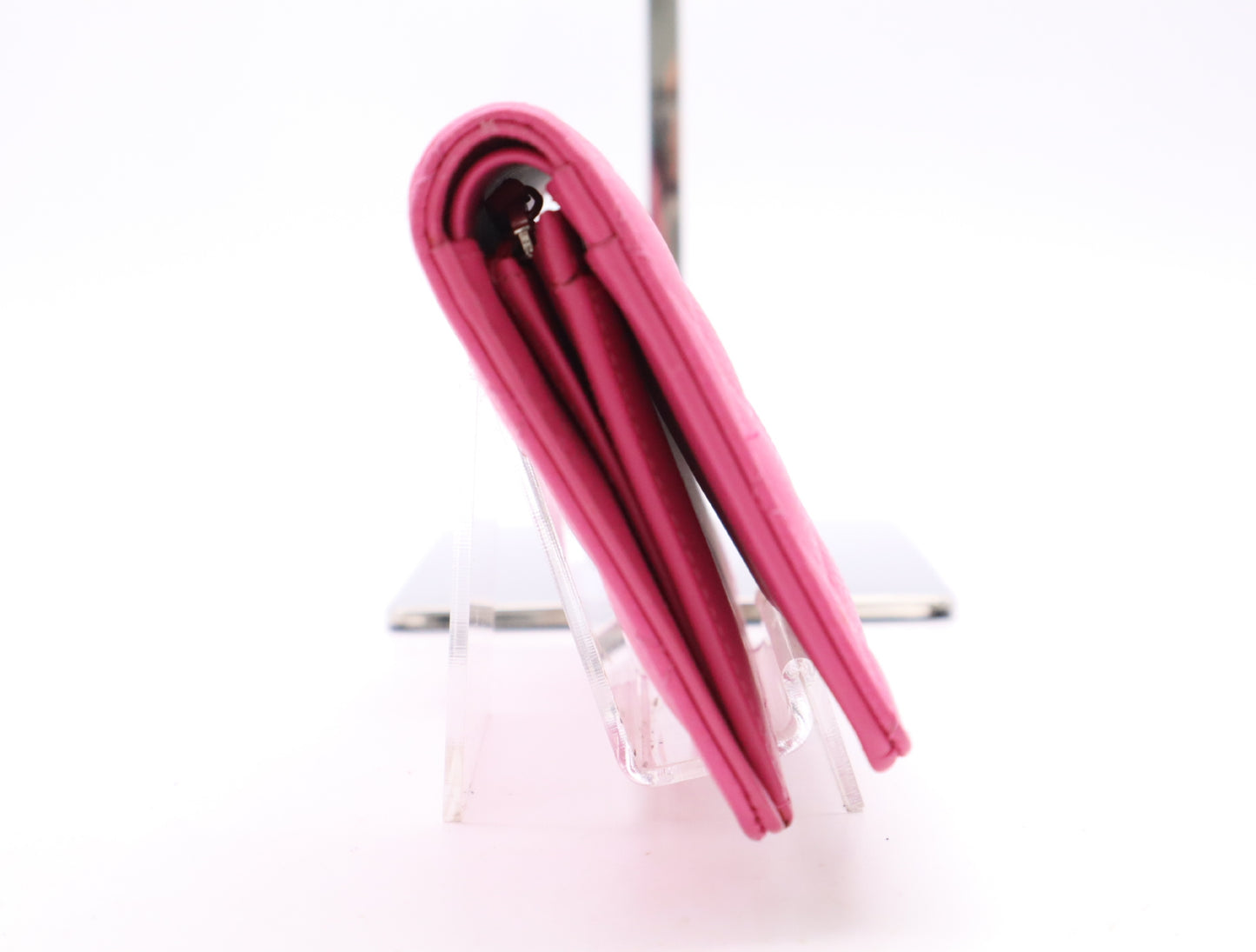 CHANEL Caviar Skin Matelasse Long Wallet with Coco Mark SV Hardware and Pink Seal, 21086404, Box and Dust Bag Included