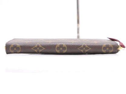 LOUIS VUITTON Monogram M60742 Monogram Portefeuille Clemence Fuchsia Wallet