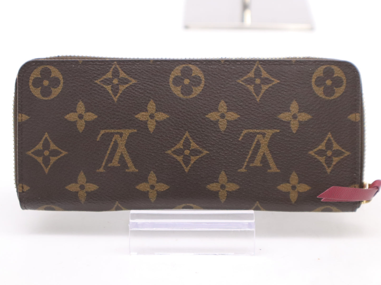LOUIS VUITTON Monogram M60742 Monogram Portefeuille Clemence Fuchsia Wallet